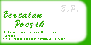 bertalan poczik business card